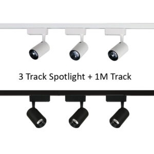 LED track spotlight bundle, 3 Black or White Color Track Spot Light Special Bundle Price