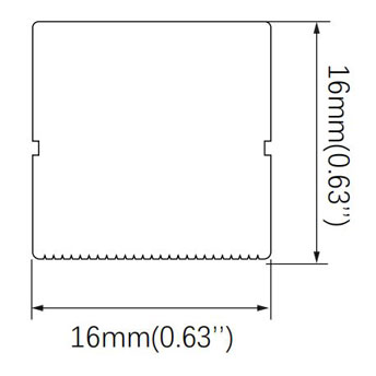 LED Wall Washer Strip 3D BVW016016, 16w Top and side bend dimension