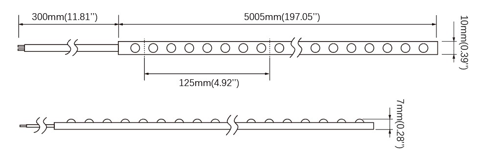 LED Wall Washer Strip - BVW010007-19.2w per meter