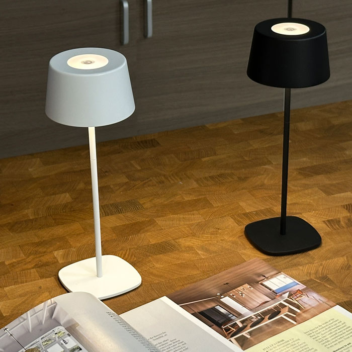 LED TABLE LAMP - URBANA LCL AL42A. Black and white color table lamp